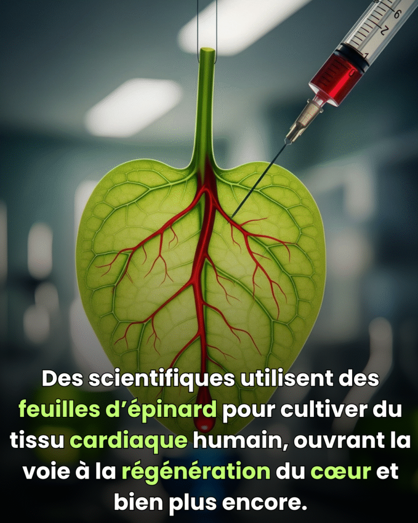 feuilles d'épinard régénération du cœur